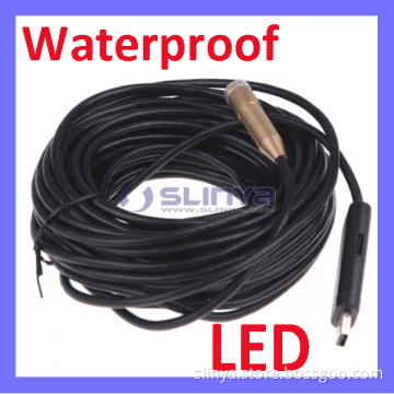 15m USB Waterproof Borescope Endoscope Inspection Pipe Snake Tube Camera with LED